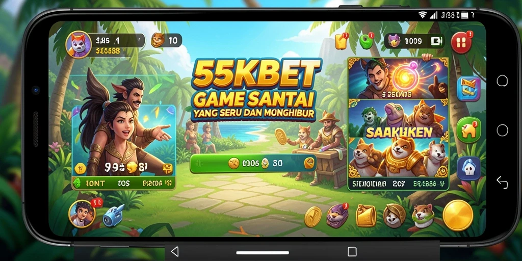 Screenshot utama 55KBET menunjukkan gameplay yang menarik dan interaktif.
