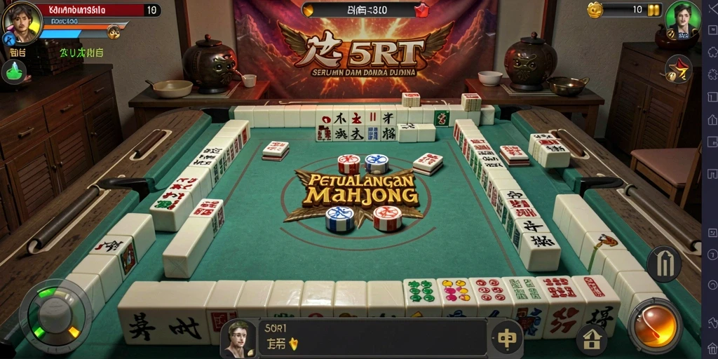 Screenshot menunjukkan gameplay Mahjong yang menarik dan interaktif.