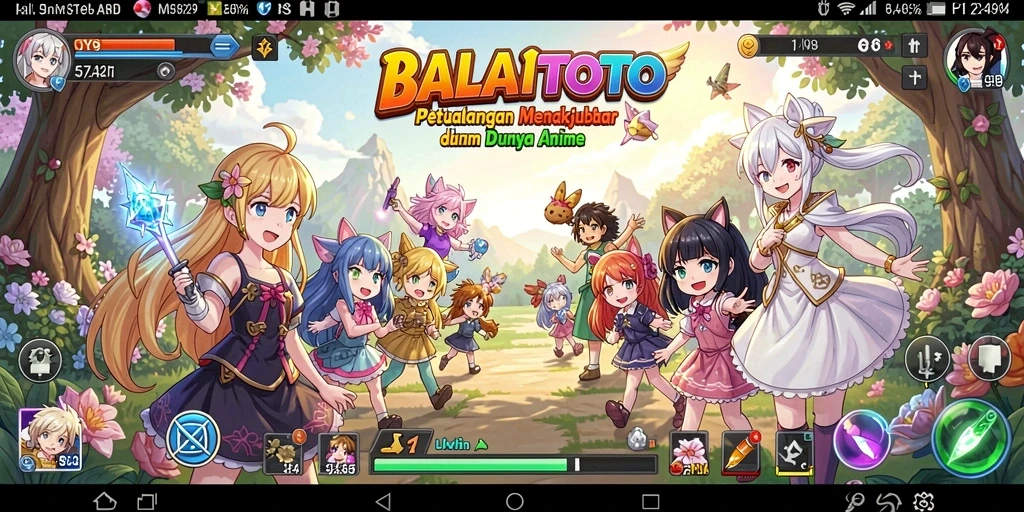 Tampilan gameplay BALAITOTO yang penuh warna dan dinamis.