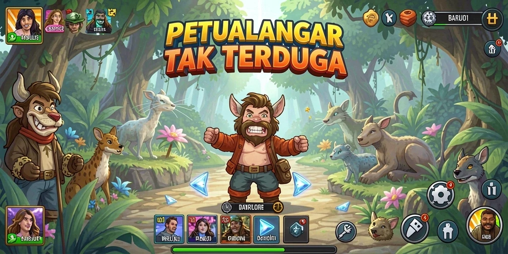 Tampilan menarik dari gameplay petualangan BARU01.