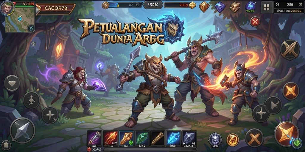 Tampilan menarik dari gameplay ARPG di CACOR78.