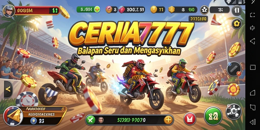 Tampilan gameplay seru dari balapan di CERIA777.