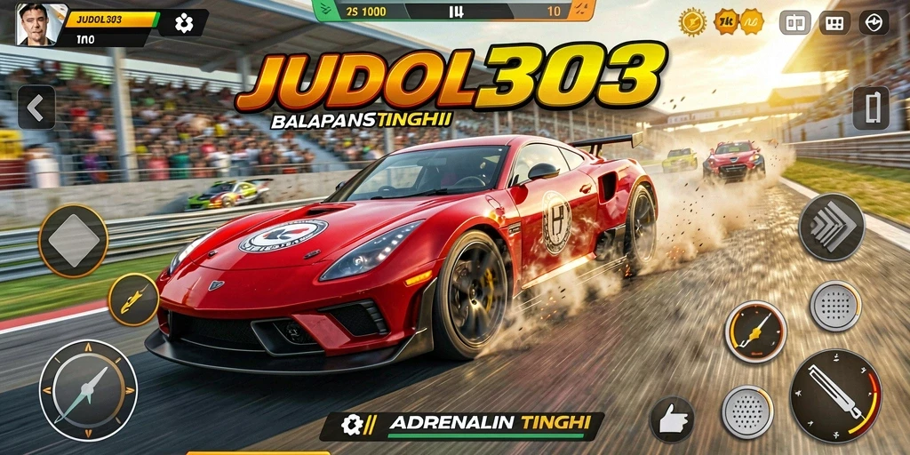 Tampilan gameplay seru balapan di JUDOL303.