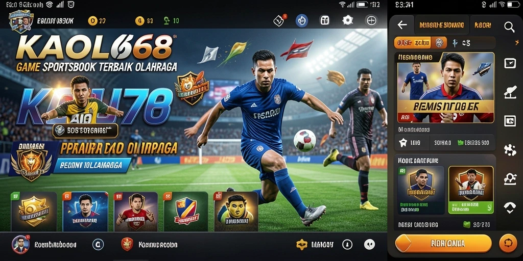 Tampilan gameplay KAOL68 yang menarik saat bertaruh pada olahraga.