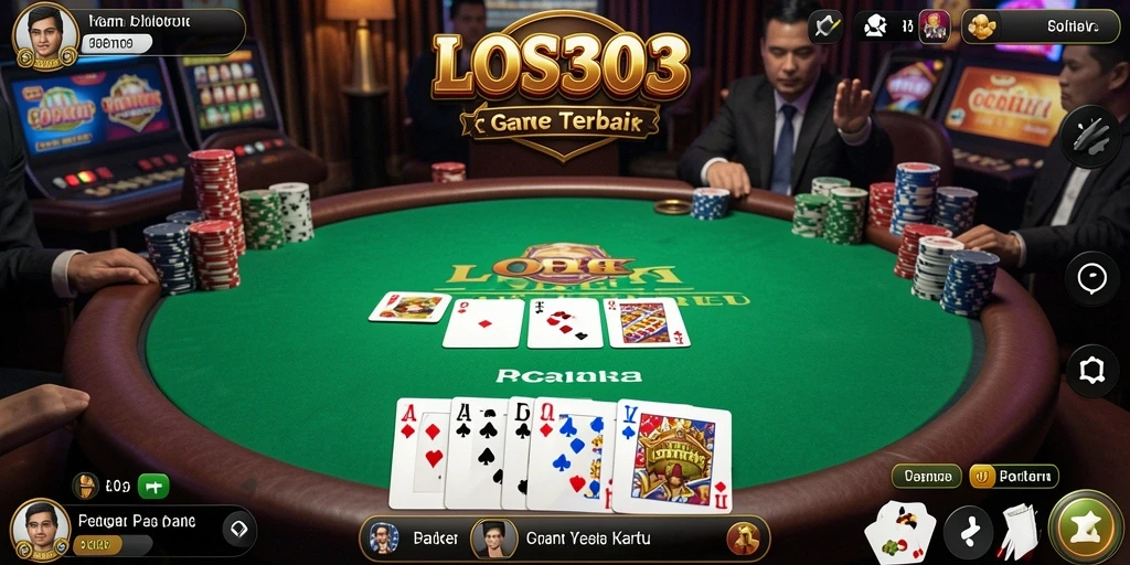 Tampilan gameplay poker menarik di LOS303.