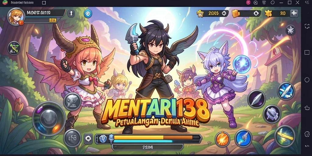 Tampilan gameplay dinamis dari MENTARI138 dengan karakter anime yang menawan.