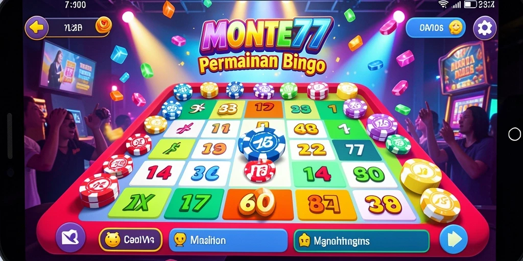 Tampilan gameplay seru di MONTE77 saat bermain Bingo.