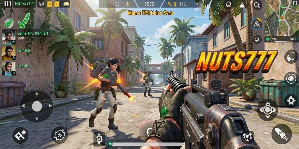 Tangkapan layar gameplay NUTS777 yang menampilkan aksi mendebarkan.