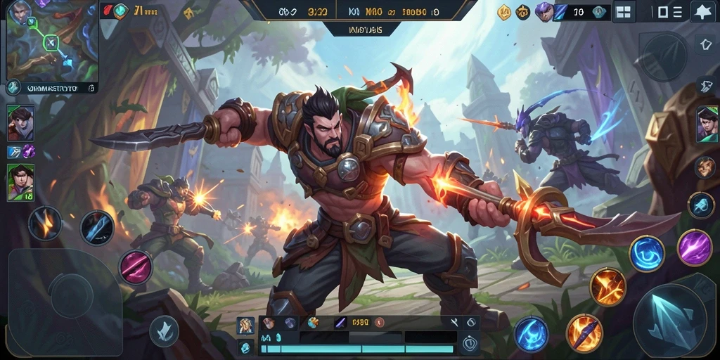 Screenshot gameplay ORMASTOTO yang menampilkan aksi seru tim bertarung.