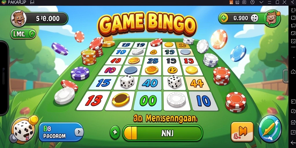Tampilan dinamis gameplay Bingo di PAKARJP.