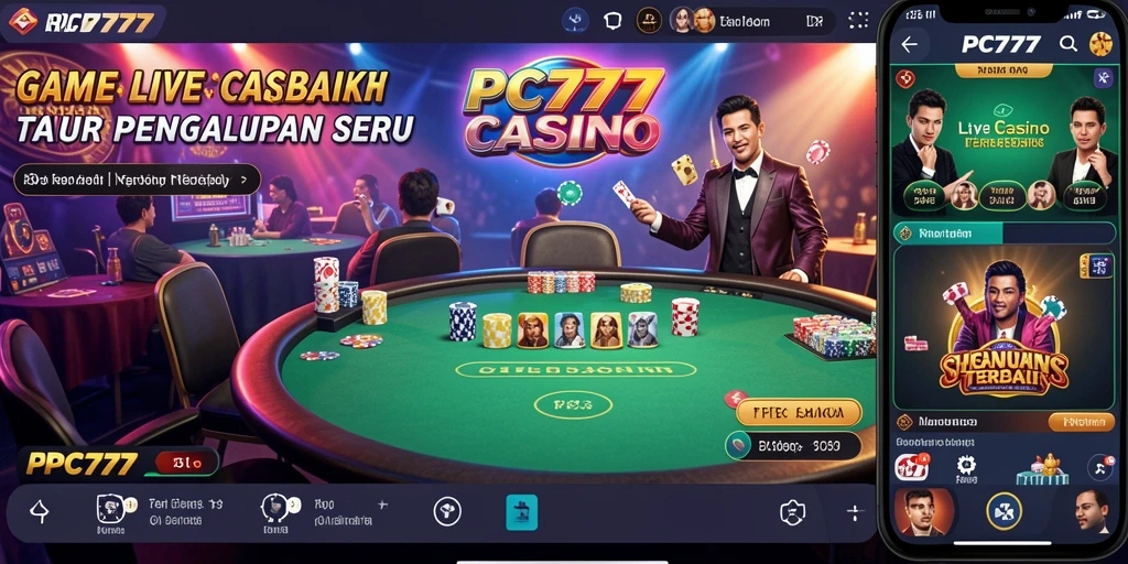 Gameplay Live Casino PC777 yang menarik dan interaktif.