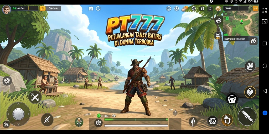Tangkapan layar gameplay PT777 yang menampilkan eksplorasi dunia terbuka.