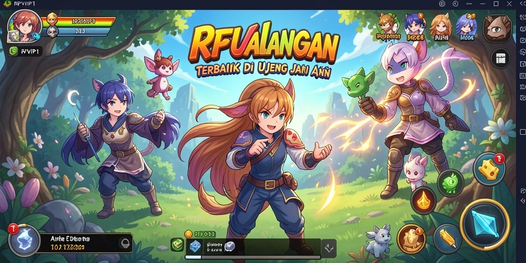 Tampilan gameplay menakjubkan dari RPVIP1 yang penuh warna.