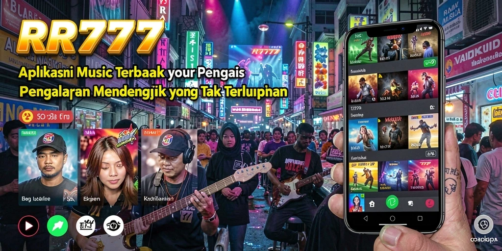 Tampilan gameplay RR777 dengan berbagai pilihan musik yang interaktif.