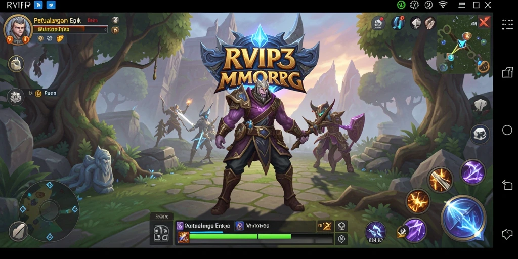 Screenshot ilustrasi gameplay epik di RVIP3 dengan aksi pertarungan yang intens.
