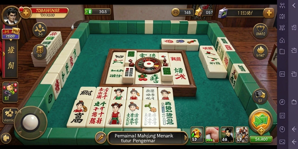 Tampilan gameplay Mahjong di TOBAWIN88 yang seru dan menantang.