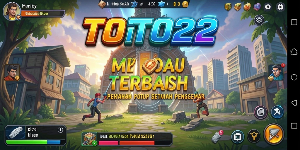 Tampilan gameplay TOTO22 dengan berbagai menara pertahanan.