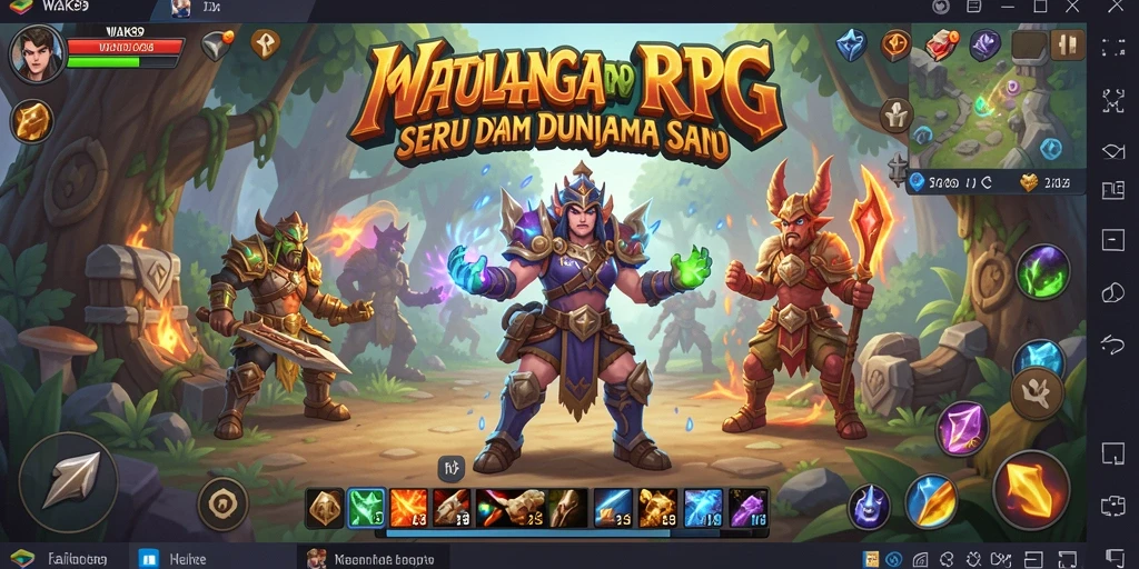 Gameplay seru WAK89 dengan petualangan dan strategi RPG.