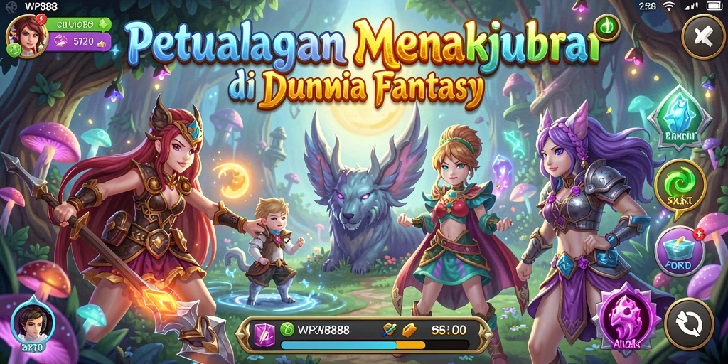 Tangkapan layar WP888 menampilkan aksi seru dalam game petualangan.